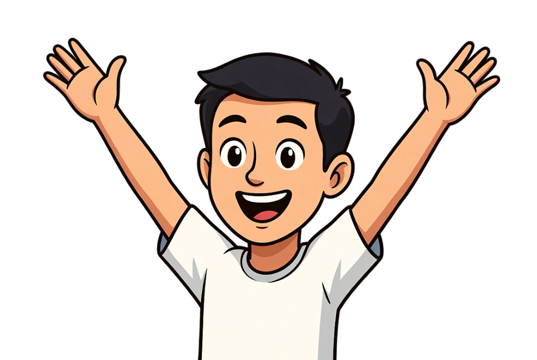 Happy student illustration