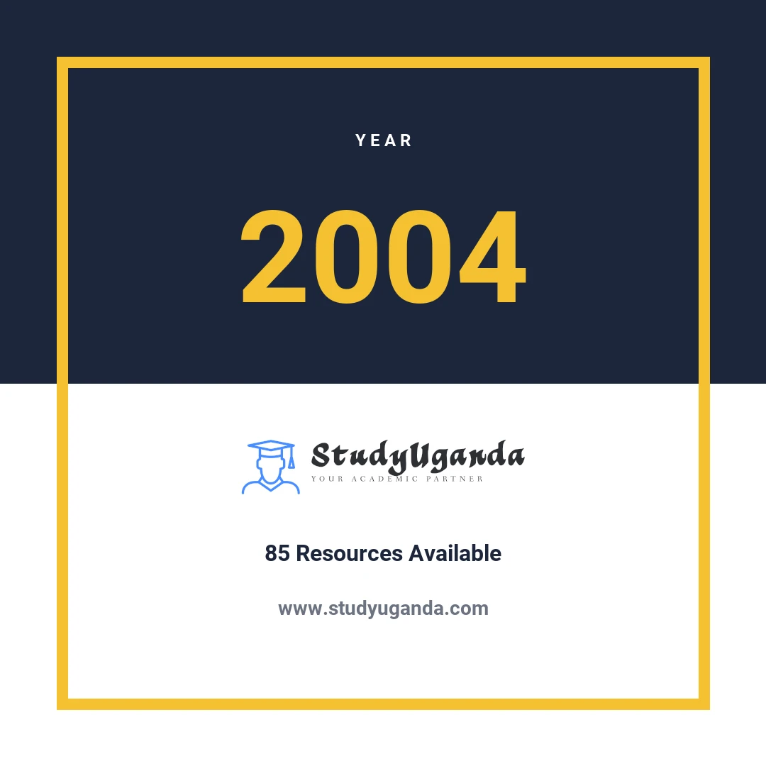 Year 2004 Category Card