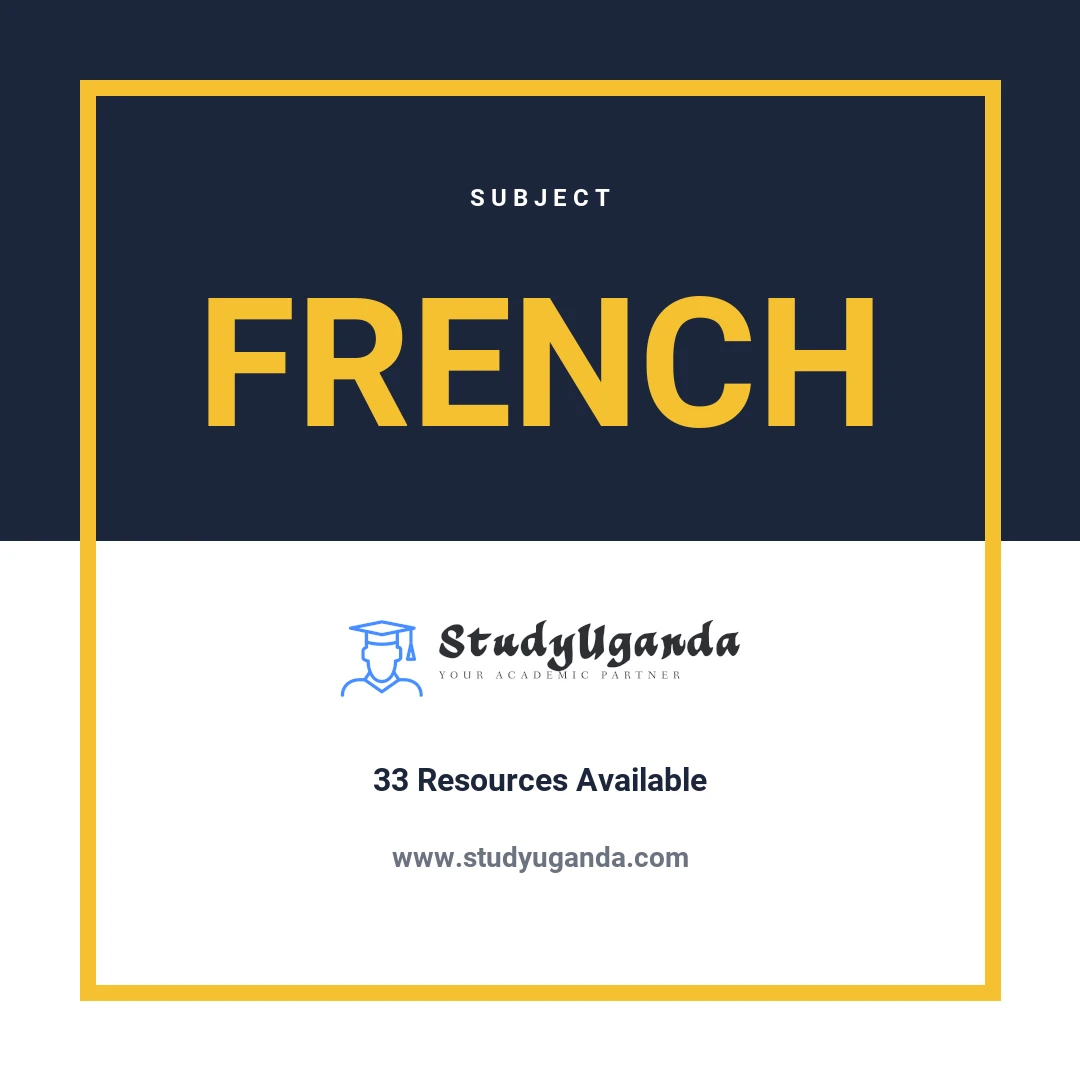 Subject French Category Card
