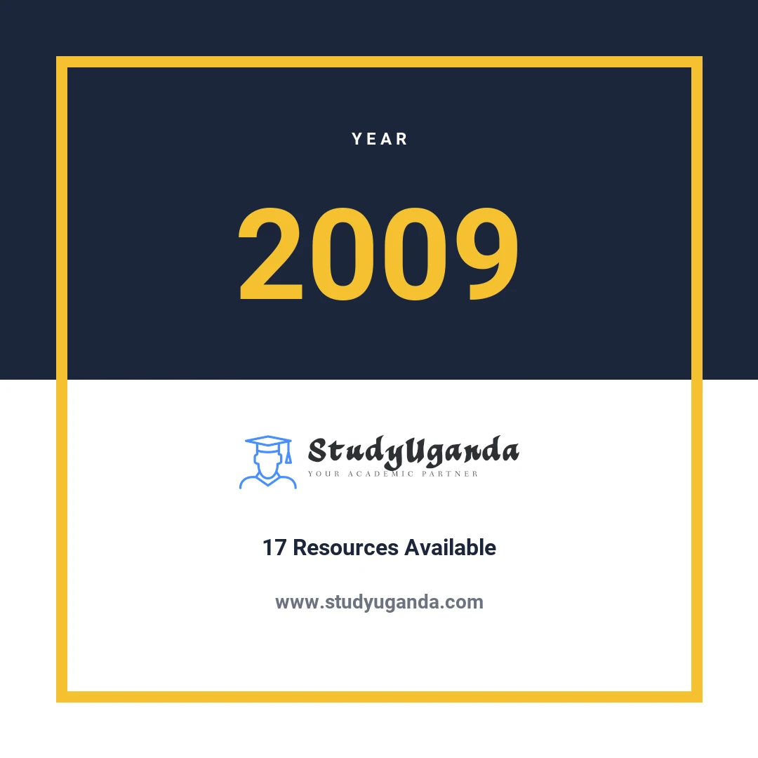 Year 2009 Category Card