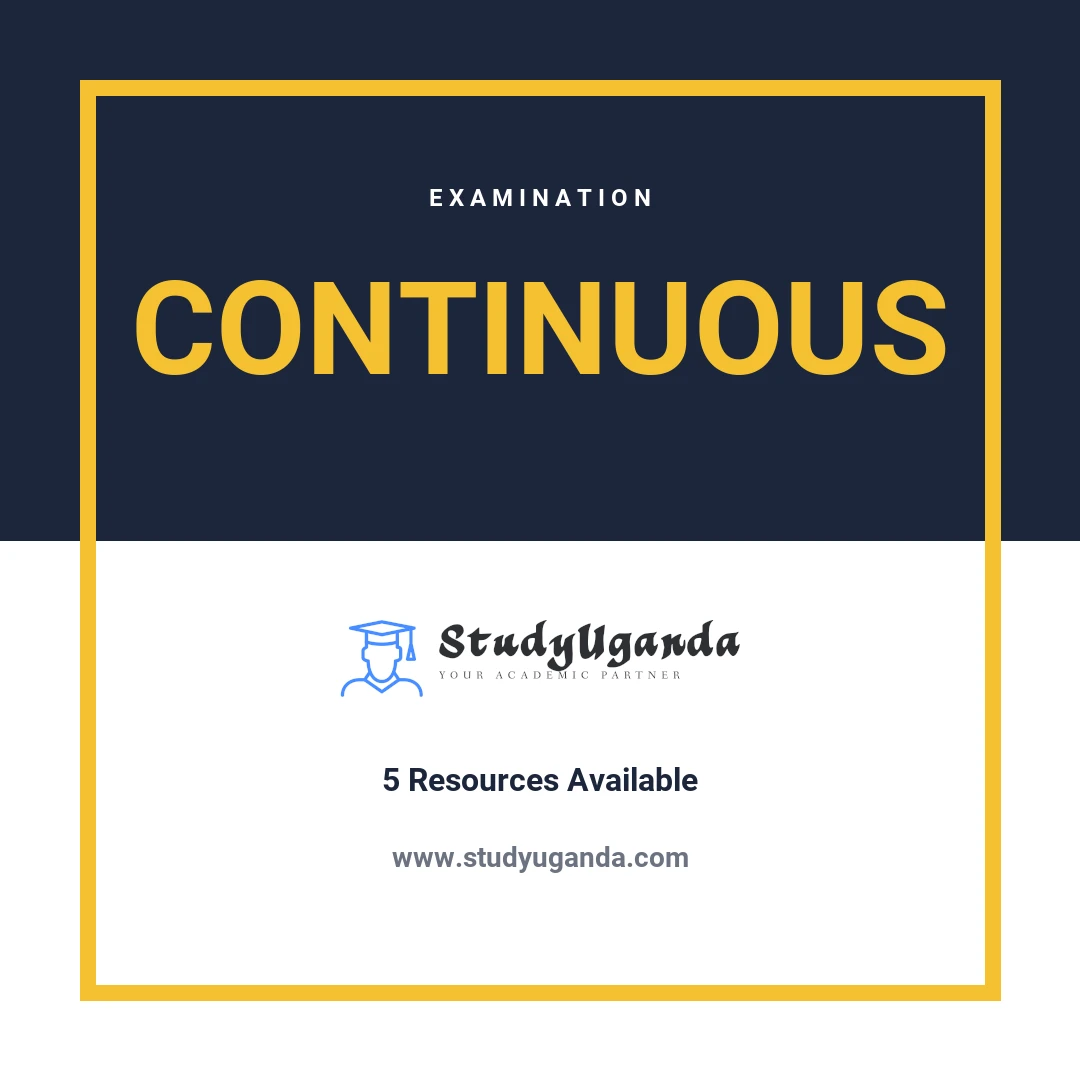 ExamType Continuous Assessment Category Card