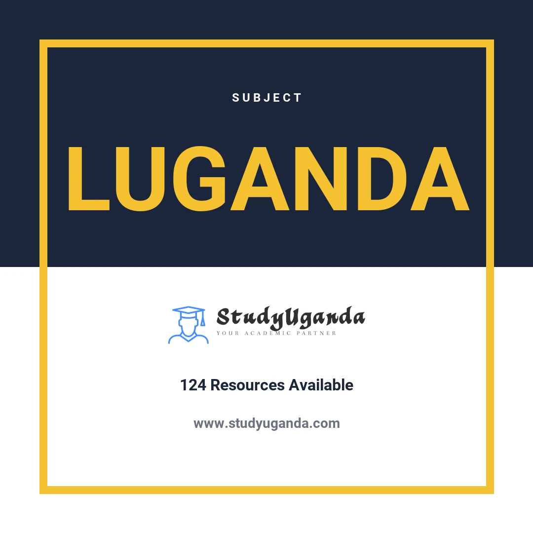 Subject Luganda Category Card