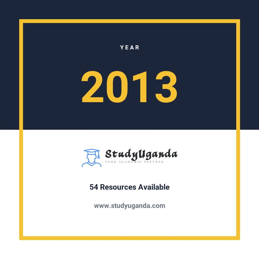 Year 2013 Category Card