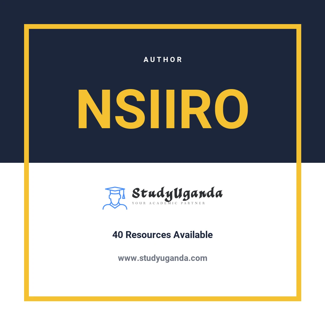 Nsiiro Julius Author Category Card