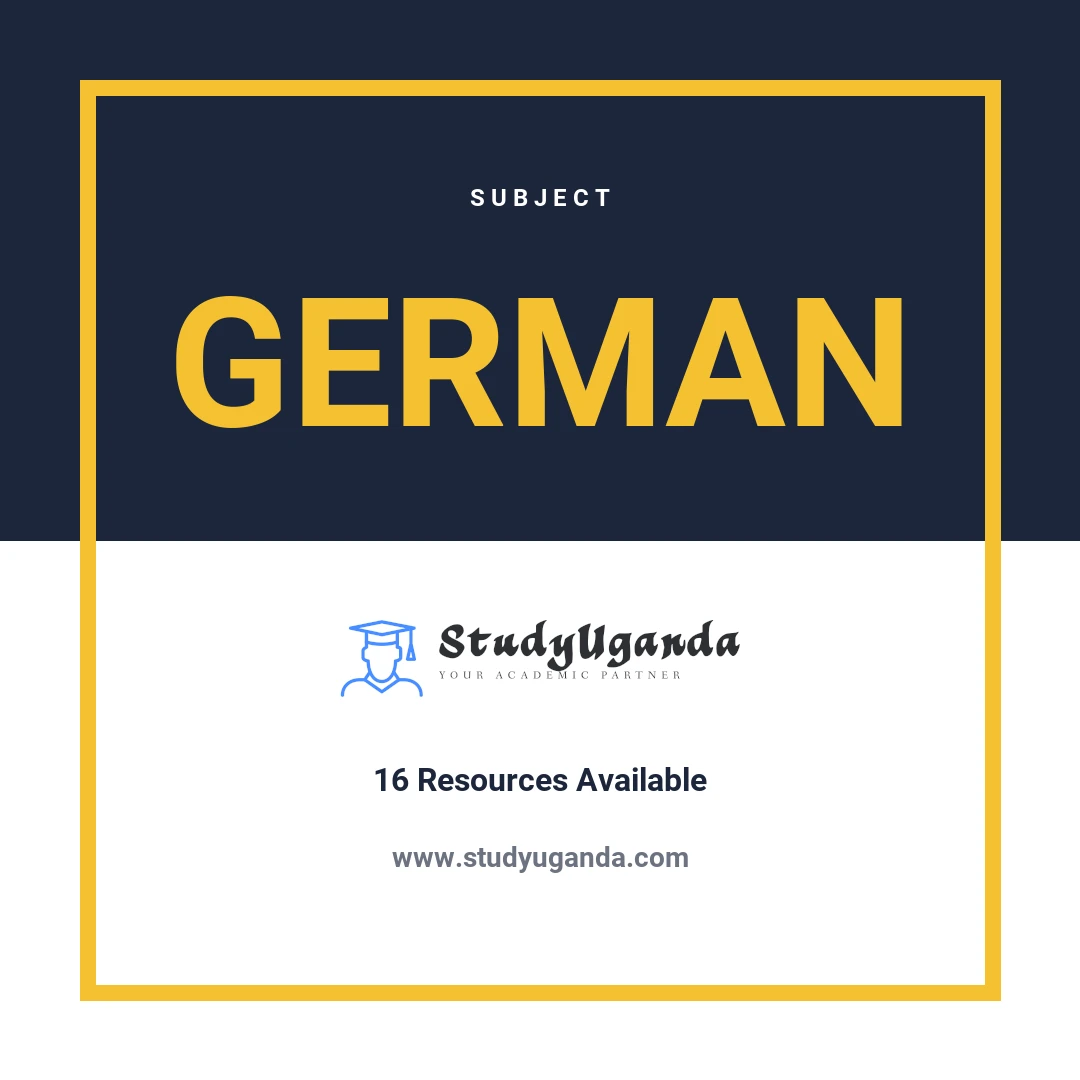 Subject German Category Card