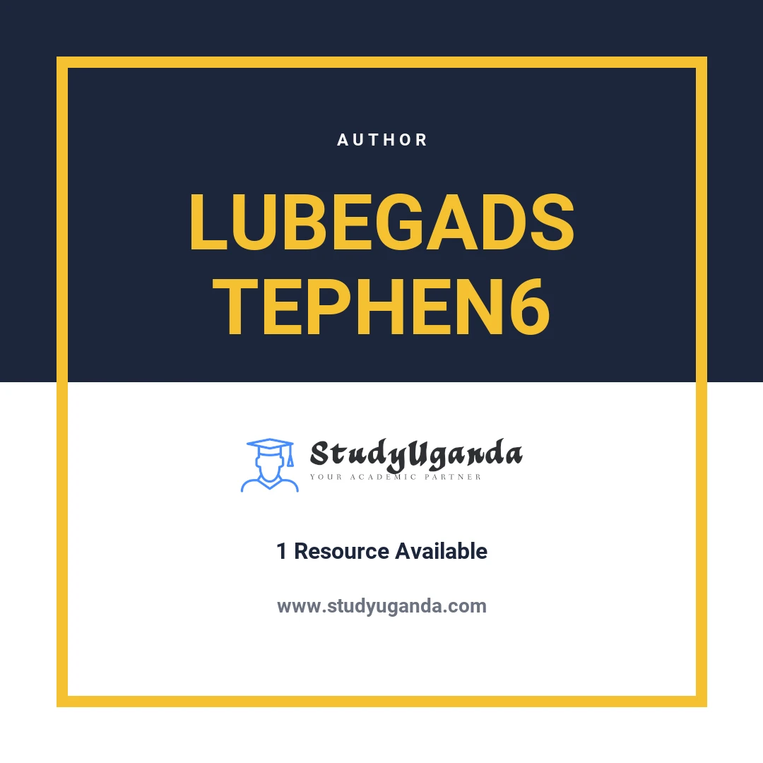 Lubegadstephen6 Author Category Card