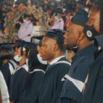 Graduates in Nigeria celebrate their academic achievements in academic regalia.